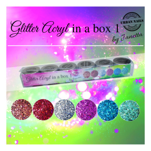 Urban Glitter Acryl in a Box 6x10 gram Box 1
