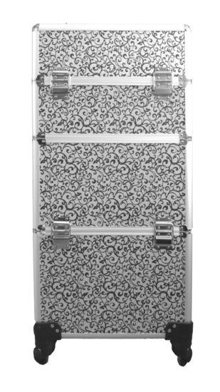 Trolley zilver met zwarte barok krullen Alleen af te halen in de winkel. 159,95