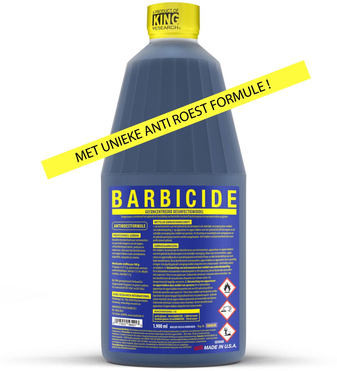 Barbicide desinfectie concentraat, 1.9 liter.