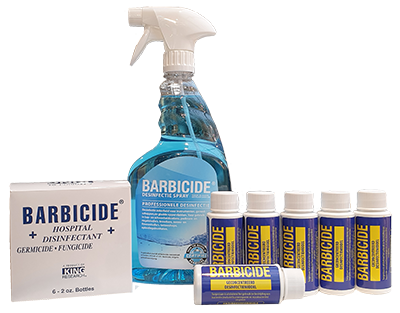 Barbicide Bullets 6 stuks à 60 ml + Sprayflacon