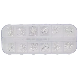 Magnetic Inlay Abstract jewels Silver in Box 117021