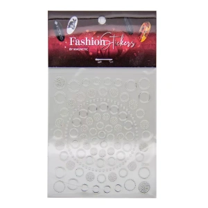 Magnetic Fashion Stickers Silver - Circles 117041