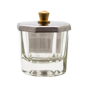 Magnetic glass dappendish small met deksel 119053